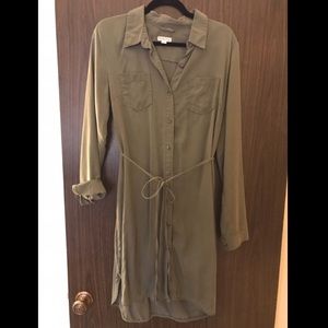 Olive Green Merona Shirtdress